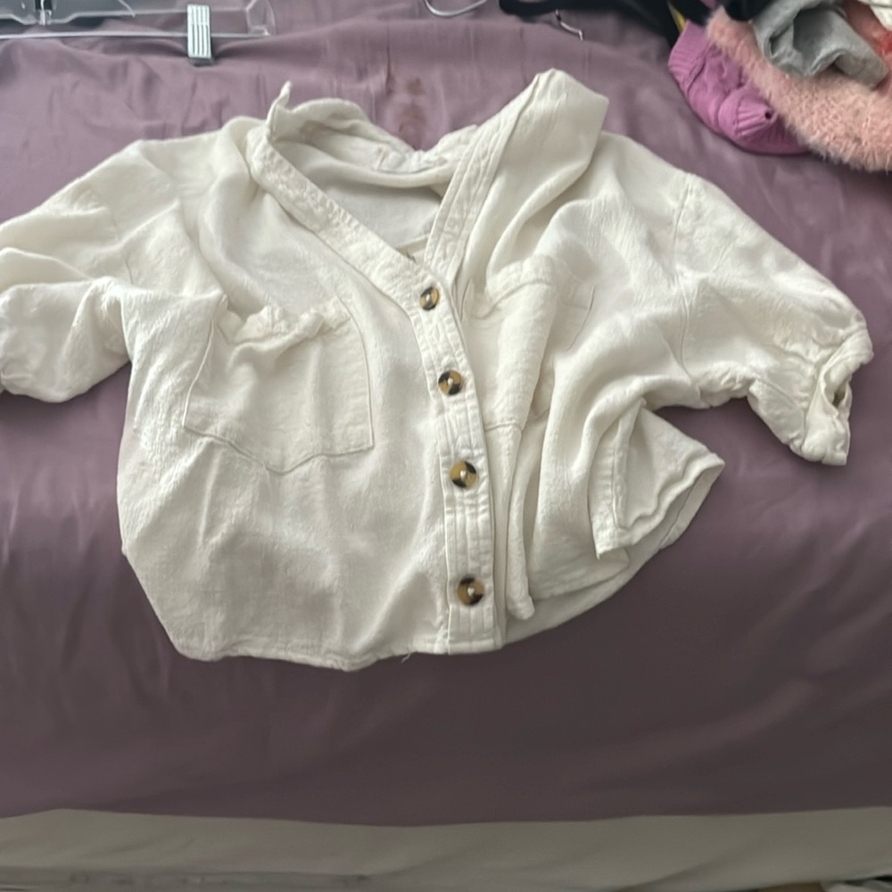 Artsy White Blouse